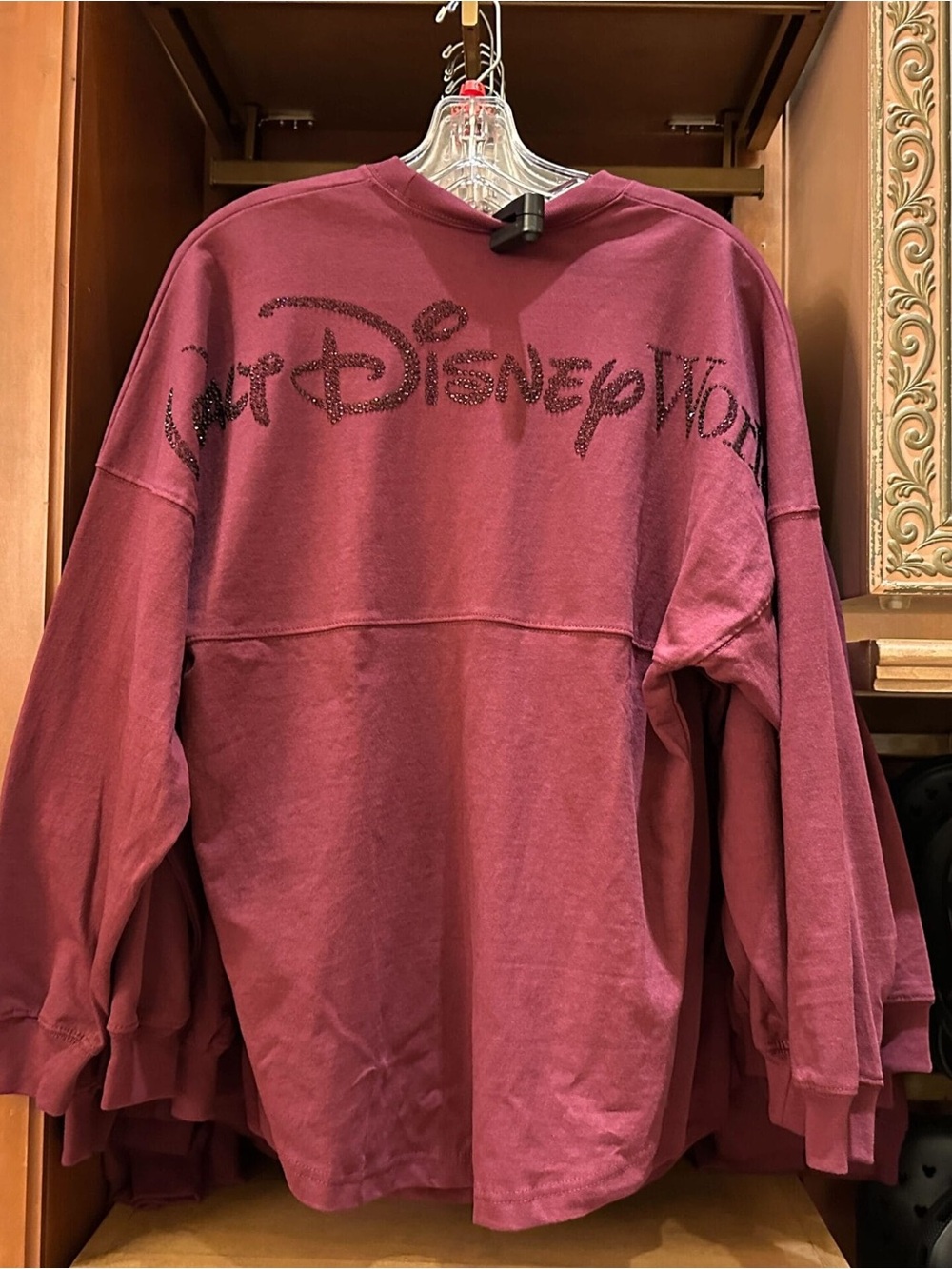 Disney Parks 2025 Walt Disney World Burgundy Rhinestone Spirit Jersey